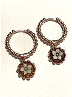 Ohrringe Cameo Italiano Dame Fleurs in Silber 0141-R - 0141-R